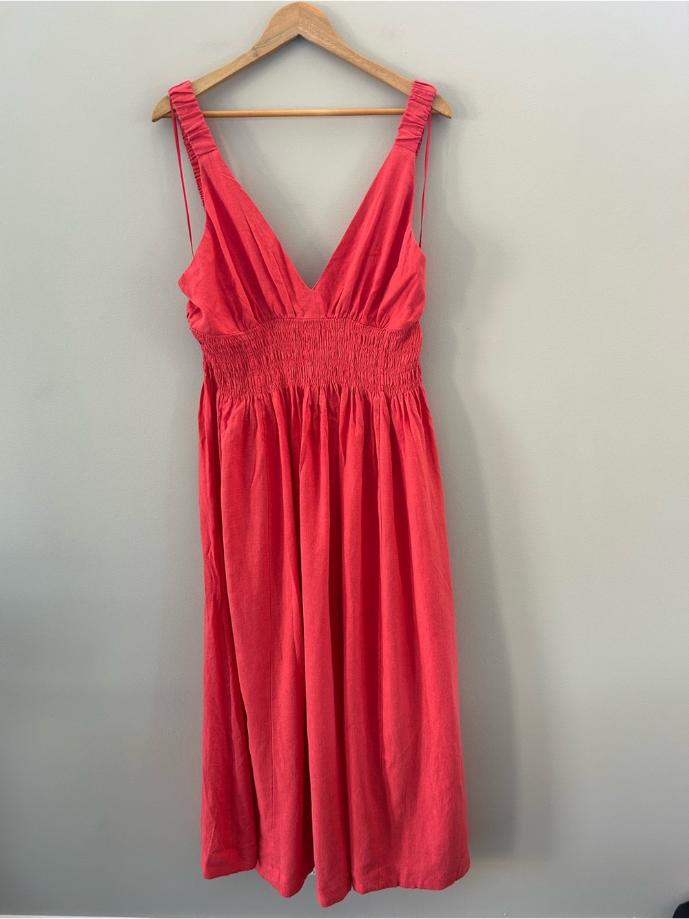 Abercrombie & Fitch Coral Red Maxi Dress - Picture 2 of 4